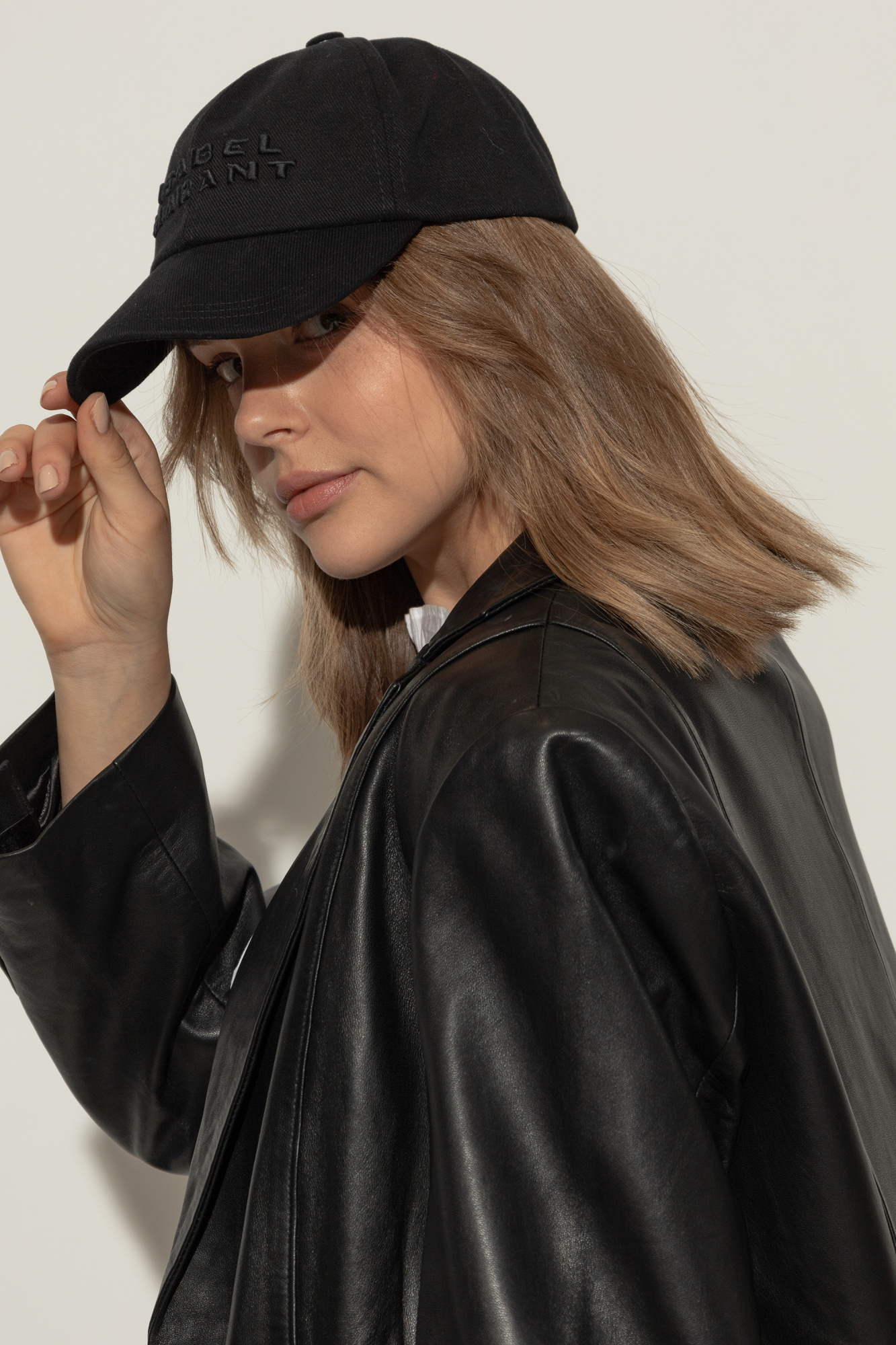 ISABEL MARANT｜CAPS (TYRON (CQ001XFB A3C05A ECRD)) Isabel Marant cap Tyron with logo CQ001XFB-A3C05A ecru/blue